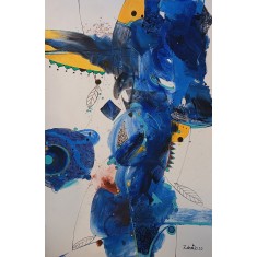 Zohaib Rind, 21 x 31 Inch, Acrylic on Paper, Abstract Painting, AC-ZR-331